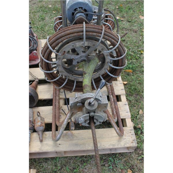 Sewer Cleaner, c/w 1/2 HP Motor & Extensions