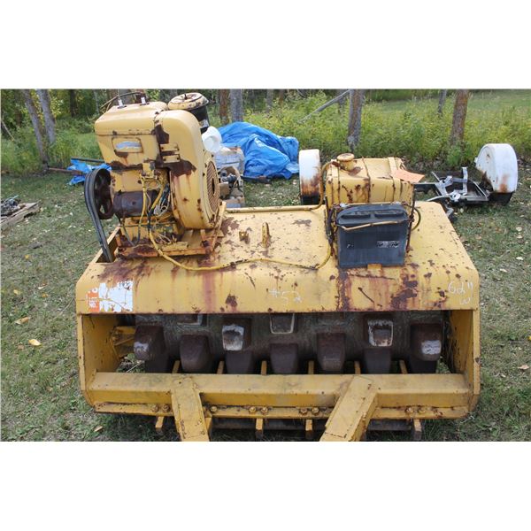 Sheep Foot Packer, Model CF11, Approx 62", 2 Cyl Electric Start Engine, s/n: 11CF584