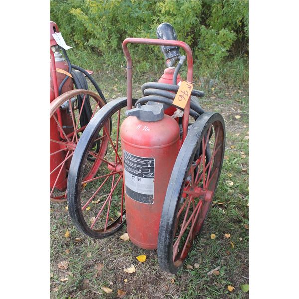 Wheeled dry Chem Extinguisher, 600 PSI, Charged, Class B & C