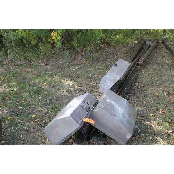 2 Fold Up Light Poles, c/w 3 Lights