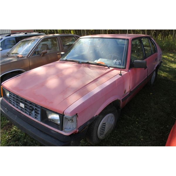 1985 Hyundai Pony, 5 Spd, Ran When Parked, Needs Release Bearing, s/n: KMHPA31K3FU201837