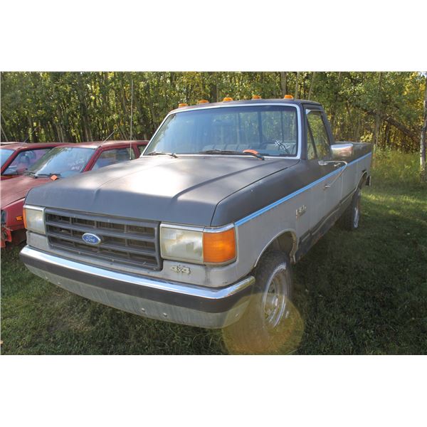 1987 Ford F150 XL, 4X4, 5 Spd, Rebuilt Eng, Ran When Parked, s/n: 2FTEF14Y6HC302962