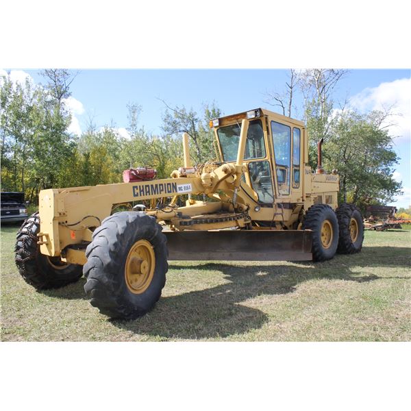 Champion Grader Model 780A, M11 Cummins Eng, c/w 14" Blade, 4 New 16.00 X 24 Tires