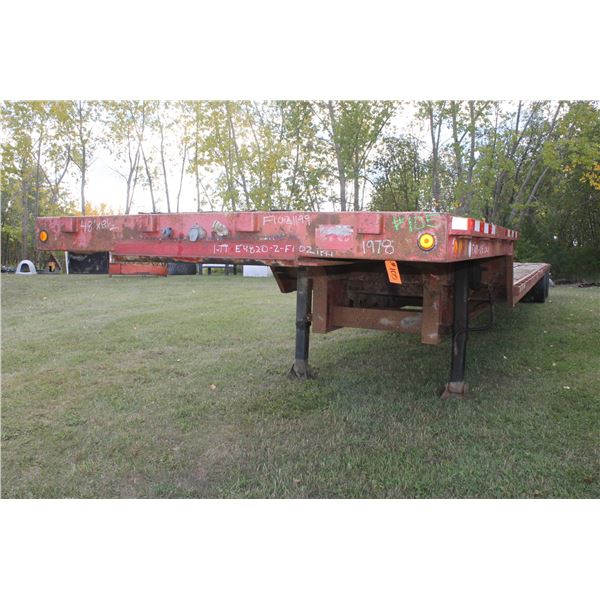 1978 Transcraft 81/2' X 48', Tandem Dropdeck trailer , Wide Spread, 255 70 R22.5 Tires,