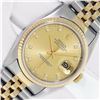Image 3 : Rolex Mens 18K/SS Factory Champagne Diamond Dial With Box And Booklets