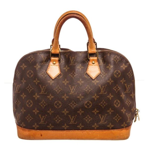 Louis Vuitton Brown Alma MM Satchel Bag