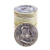 Image 1 : Roll of (20) Brilliant Uncirculated 1963-D Franklin Half Dollar Coins