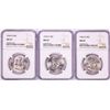 Image 1 : Lot of (3) 1954-D Franklin Half Dollar Coins NGC MS63