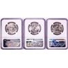 Image 2 : Lot of (3) 1954-D Franklin Half Dollar Coins NGC MS63