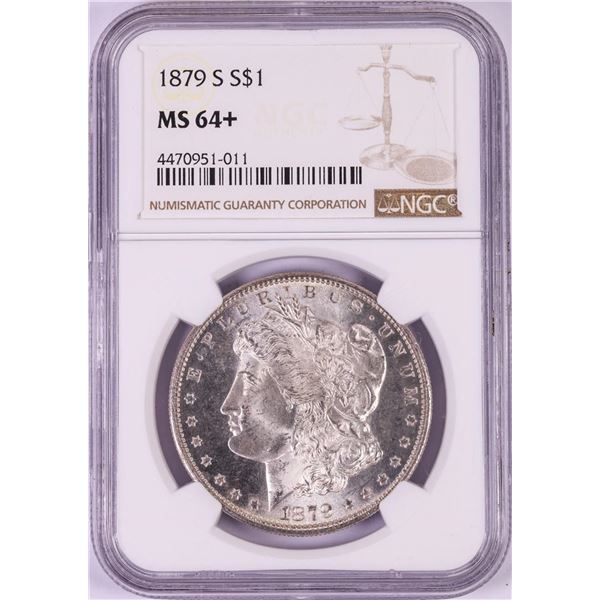 1879-S $1 Morgan Silver Dollar Coin NGC MS64+