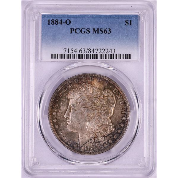 1884-O $1 Morgan Silver Dollar Coin PCGS MS63 Toning