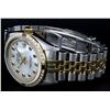 Image 8 : Rolex Mens Two Tone Mother Of Pearl Diamond & Sapphire Datejust Wristwatch