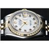 Image 9 : Rolex Mens Two Tone Mother Of Pearl Diamond & Sapphire Datejust Wristwatch