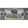 Image 1 : 1800's $20 State Bank of New Brunswick New Jersey Obsolete Note