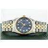 Image 3 : Rolex Mens Two Tone Blue Diamond Oyster Perpetual Datejust Wristwatch