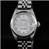 Image 2 : Rolex Ladies Stainless Steel Slate Grey Roman Oyster Perpetual Datejust Wristwatch