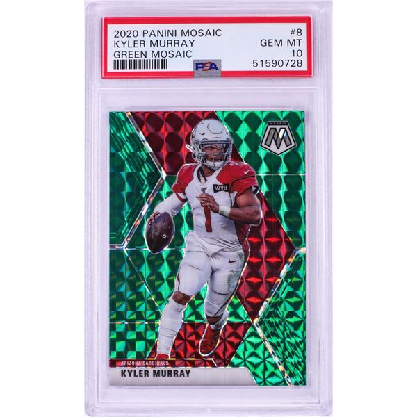 2020 Panini Green Mosaic Kyler Murray NFL Card #8 PSA Gem Mint 10