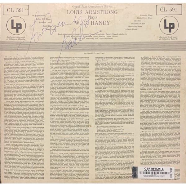 Signed Louis Armstrong Louis Armstrong Plays W.C. Handy Album Cover