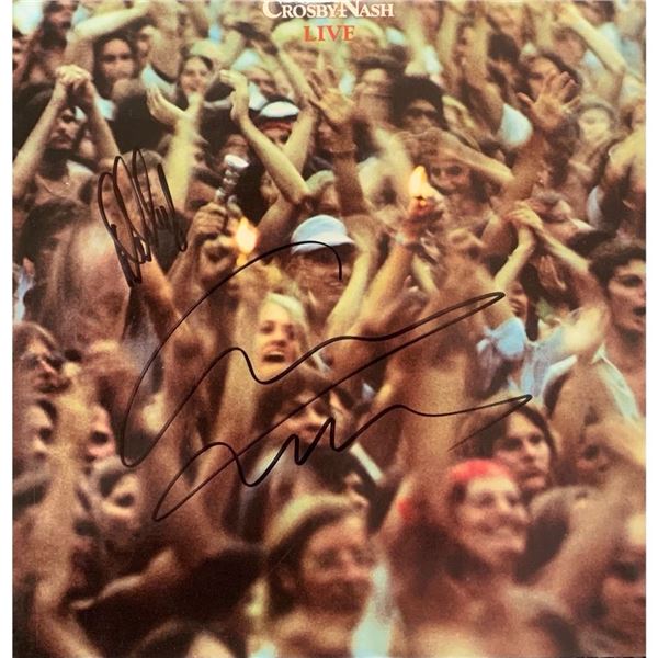 Signed Crosby Nash Live Album Cover