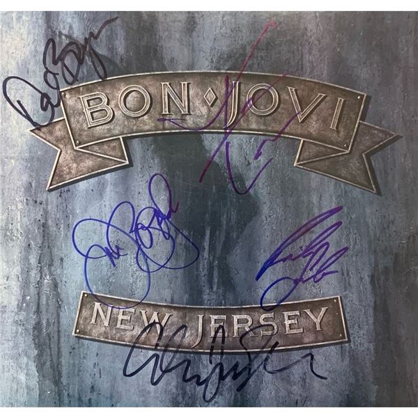 Signed Bon Jovi New Jersey Album Cover