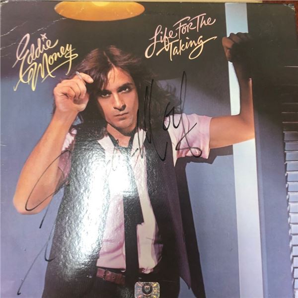 Signed Eddie Money Life For The Taking Album Cover