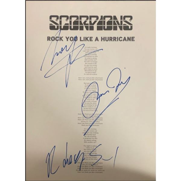 Signed Scorpions Rock You Like  A Hurricane Lyrics