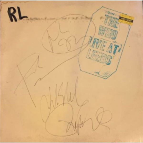 Signed Who Live At Leeds Album Cover