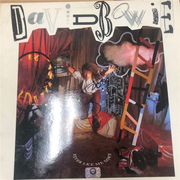 Signed David Bowie Never Let Me Down Album Cover