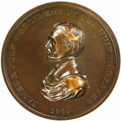 "1845" President James K. Polk Indian Peace Medal