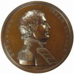 Governor Isaac Shelby Military Medal. Bronze.