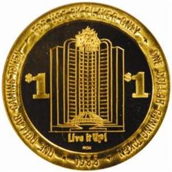 Union Plaza Hotel/Casino. 1988 Gold $1 Token.
