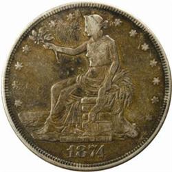 Box Dollar Made Out of the Obverse of an 1874 T$1