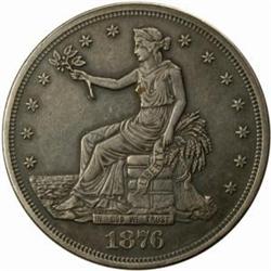 Box Dollar Made Out of the Obverse of an 1876 T$1