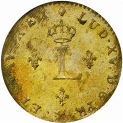 1739 French Colonies. Sou Marque. AU50 Details