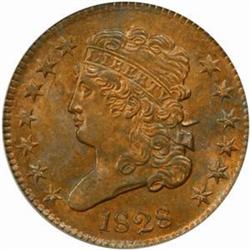 1828 1/2C B-2, C-3. Rarity-1 13 Stars MS63RB