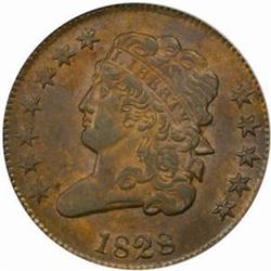 1828 1/2C. B-3, C-2. Rarity-2. 12 Stars.