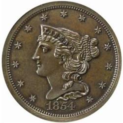 1854 1/2C. Rarity-1. Unc Details (NCS)
