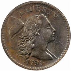 1794 Large Cent. Rarity-1 Head of 1794 AU Details