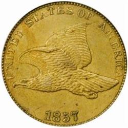 1857 Flying Eagle Cent. MS63 (PCGS)