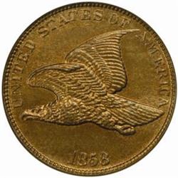 1858 Flying Eagle Cent. Large Letters MS64 (NGC)