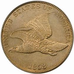 1858 Flying Eagle Cent. Large Letters MS63 (PCGS)