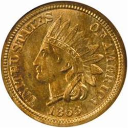 1863 Indian Cent. MS63 (NGC)