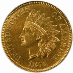1871 Indian Cent. PR65 RB (PCGS)