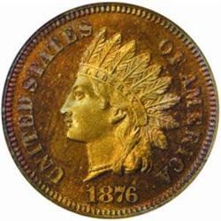 1876 Indian Cent. PR67 * RB (NGC)