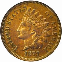 1877 Indian Cent. AU55 BN (NGC)