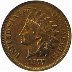 1877 Indian Cent. AU53 BN (NGC)