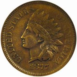 1877 Indian Cent. EF45 BN (NGC)