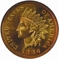 1886 Indian Cent. Type I. PR66 * RD (NGC)