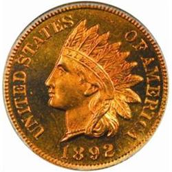 1892 Indian Cent. PR66 RD (PCGS)