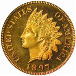 1897 Indian Cent. PR68 RB (PCGS) CAC